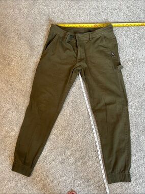 Hawk Men's Olive Green Utility Jogger Pants 34/30